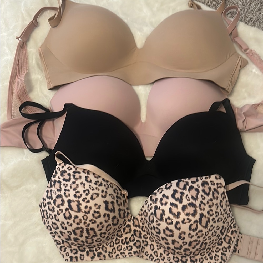 Body by Victoria push-up Set - Black, Pink, Leopard Print, nude